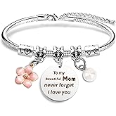 Mothers Day Gifts for Mom,Personalized Mother's Day Gifts Boy Mom Gift Girl 40th 50th 60th 70th Birthday from Daughter from Son Easter Valentines Christmas Xmas Young Moms Gift Jewelry Bracelet