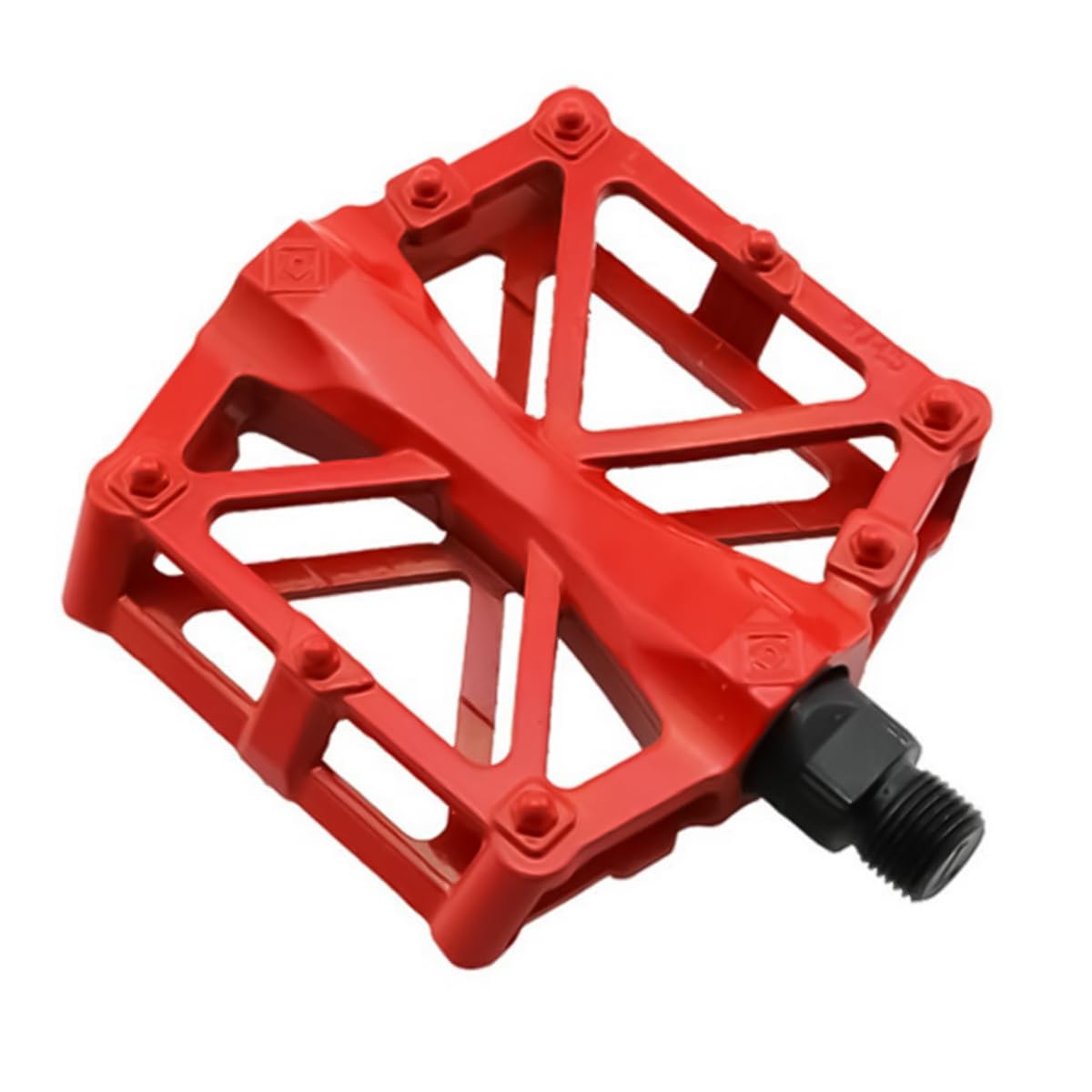 VOANZO Bike Pedals, Bike Bicycle Pedals Aluminum Antiskid Durable Mountain Bike Pedals, MTB BMX Cycling Bicycle Pedals (Red)