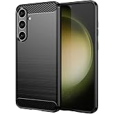 Aikcks for Samsung Galaxy S24+ Plus Phone case, Shockproof, Scratch Resistant Carbon Fiber Jacket, Soft TPU,for Galaxy S25+ Plus 5G case (Black)