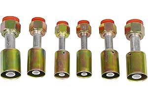 Wisepick 6PCS Air Conditioning #6#8#10 AC Fitting Set Female Oring Beadlock Straight