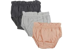 Wennikids Baby Toddler Girls Boys Diaper Covers Cotton Bloomer Shorts Pack of 3