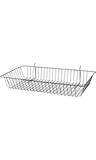 Black Mini Wire Grid Basket for Slatwall or Pegboard - 24''L x 12''W x 4"D