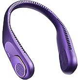 SWEETFULL Portable Neck Fan 360° Cooling Bladeless Personal Fan | No Hair Twisting - 4000mAh USB Rechargeable Wearable Fan fo