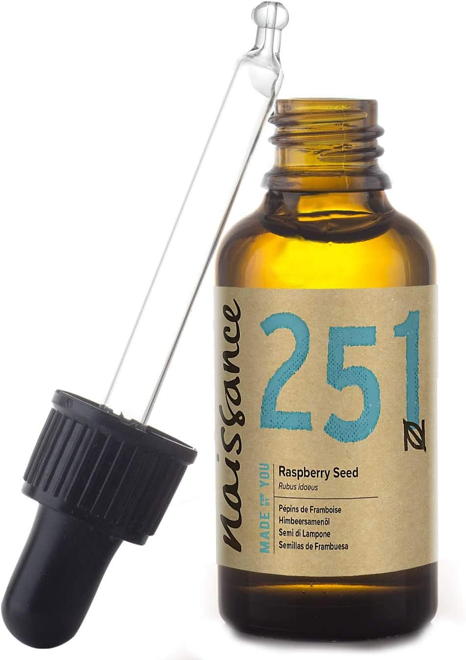 Naissance Red Raspberry Seed Oil (No. 251), 30ml, Natural, Cold Pressed, Vegan, Hexane Free, No GMO - Image 3