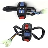Chinese Scooter Waterproof Aluminum Right Side Handle Disc Brake Switch + Left Disc Brake Swith Control Assembly Set with Ignition Cutoff Function for Disc Brake System GY6 50cc 125cc 150cc