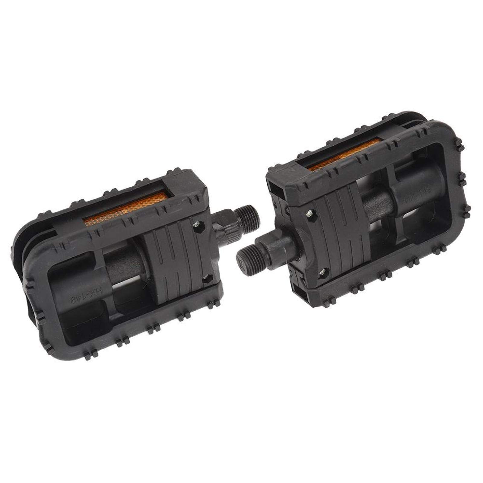 Bike Pedals, Nylon Vintage Folding Mountain Bike Pedals Bicycle Pedals Non Slip Bicycle Foot Rest Cycling Parts for Bike Bicycle(Black)