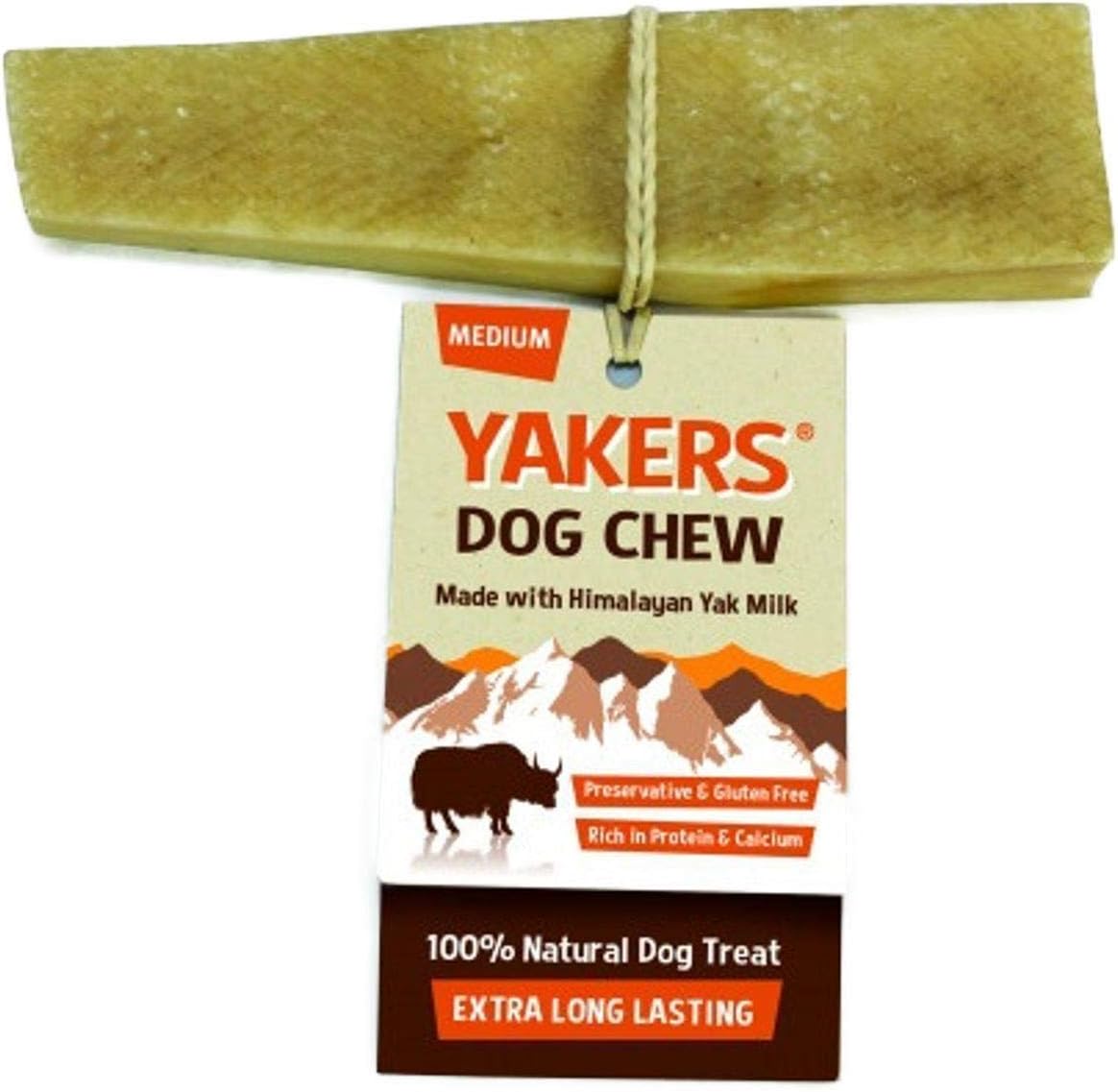 Yakers Dog Chew - Medium Milk Natural Gluten Free Dog Treat