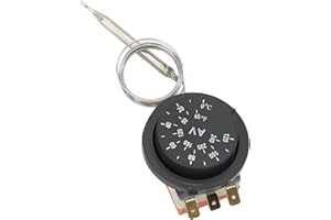 YMIKO 10PCS Adjustable Electric Fan Thermostat Switch, Replacement Thermostat AC 250V Metal and Plastic 0-120°C Temperature Control Suitable for Automotive Car Truck