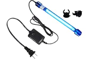 JACKSUPER 11W U-VC Aquarium Green Clean Light Aquarium Algae Clean Lamp Fish Tank Water Clean Light Green Clear Waterproof Water Clean Lamp for Pond Fish Tank Sump Swim Pool (11W-13inch Length)