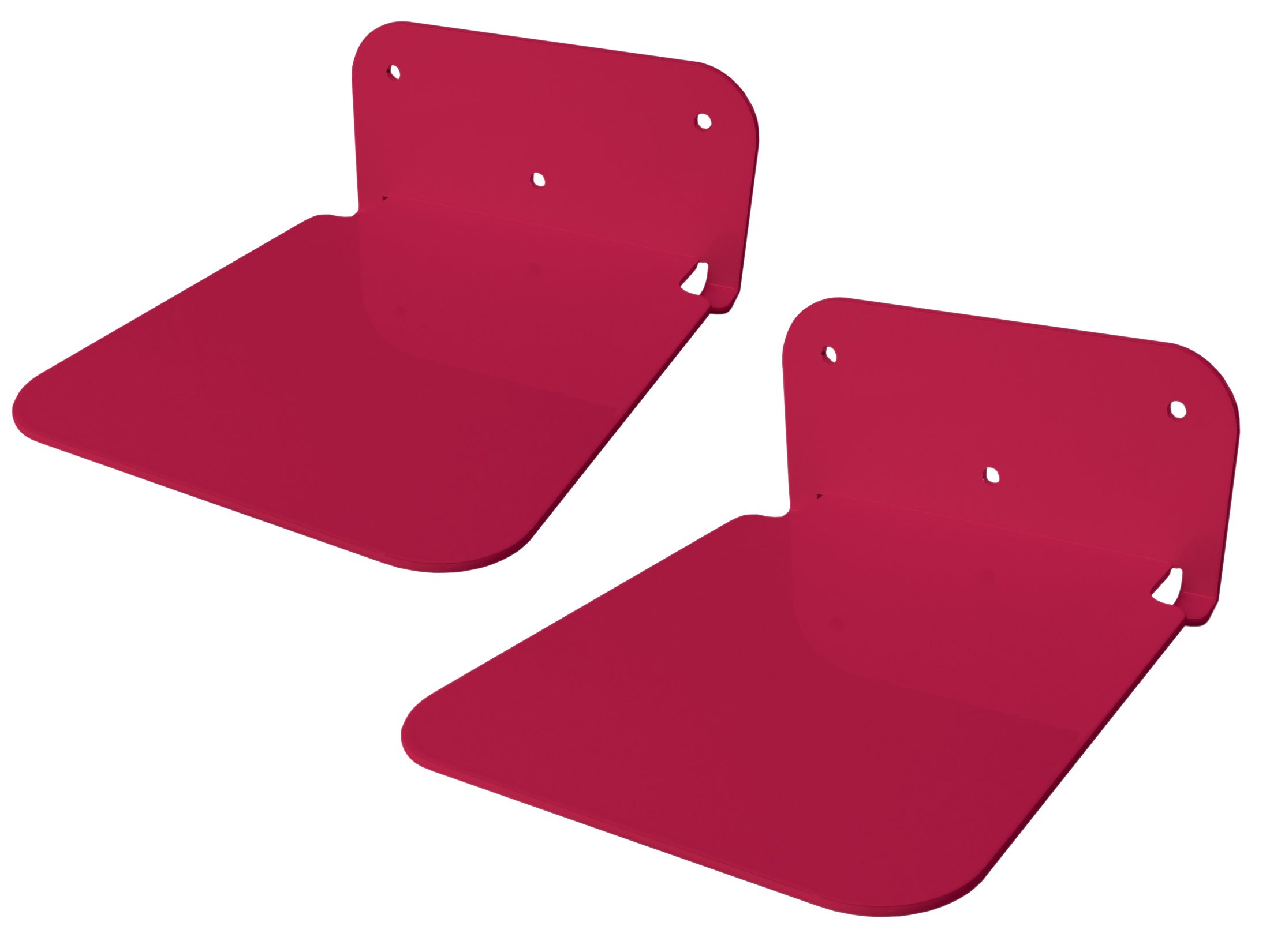 Galleksa Invisible Concealed Floating Metal Bookshelf Bookcase Wall Mounted Storage for Home Room Creative Decoration Book Display New Home Gift (2 - Pack, Raspberry)