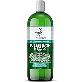 All Natural, Organic Plant Based Bubble Bath - Hypoallergenic Skin-Soothing Thyme Eczema Bath Soak with Colloidal Oatmeal - Sensitive Skin Bubble Bath for Kids & Adults - 16oz