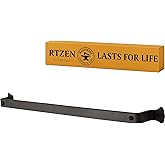 RTZEN Farmehouse Bathroom Towel Holder - Wrought Iron Matte Metal Black Towel Bar Wall Mount Rod - Handmade Home Decor Metal Kitchen Hanger Bar (17'' - Fits 14 Inch Towels)