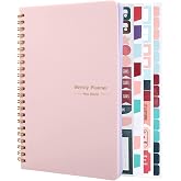 Thboxes A5 Weekly Planner Notebook, 52 Week Undated Journal for Women, Pink | Spiral Binding, Stickers, Planners for Home, Work, Office, College, School Supplies for Girls, Kids, Students, Teachers Gifts