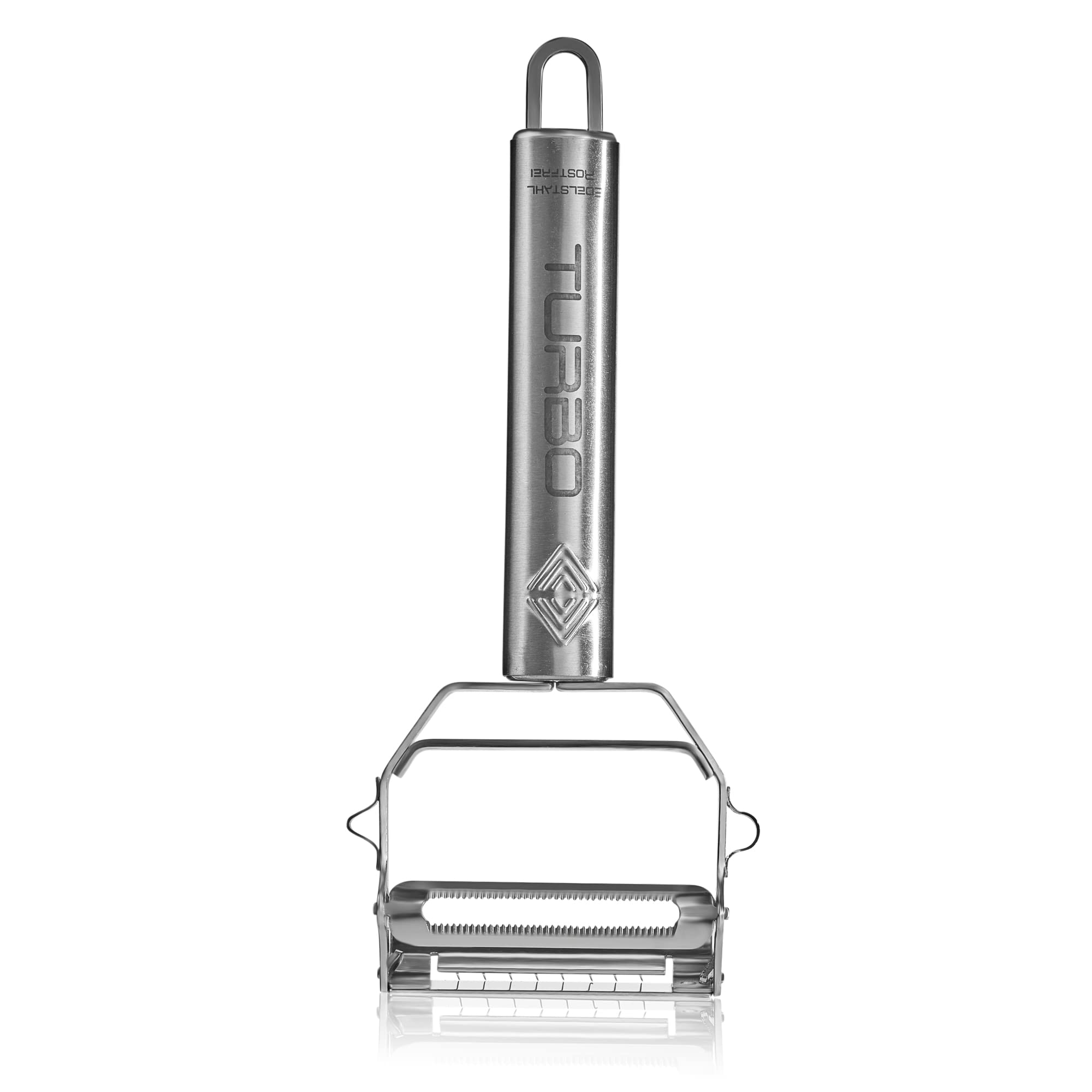 TURBO PRODUKTE BI-TURBO Double Head 2-in-1 Vegetable Peeler & Julienne Cutter - Easy Care - Best Stainless Steel
