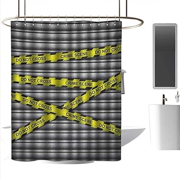 Amazon Com Coolteey Shower Curtains Seasonal Police Crime Scene