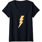 Womens Lightning Bolt V-Neck T-Shirt