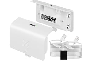 KEKUCULL Controller Battery Pack Compatible with Xbox Series S/X with Type-C Charging Port, 2 x 1400 mAh Rechargeable Batterries for Xbox Series (Not for The Controller with Micro-USB Charging Port)