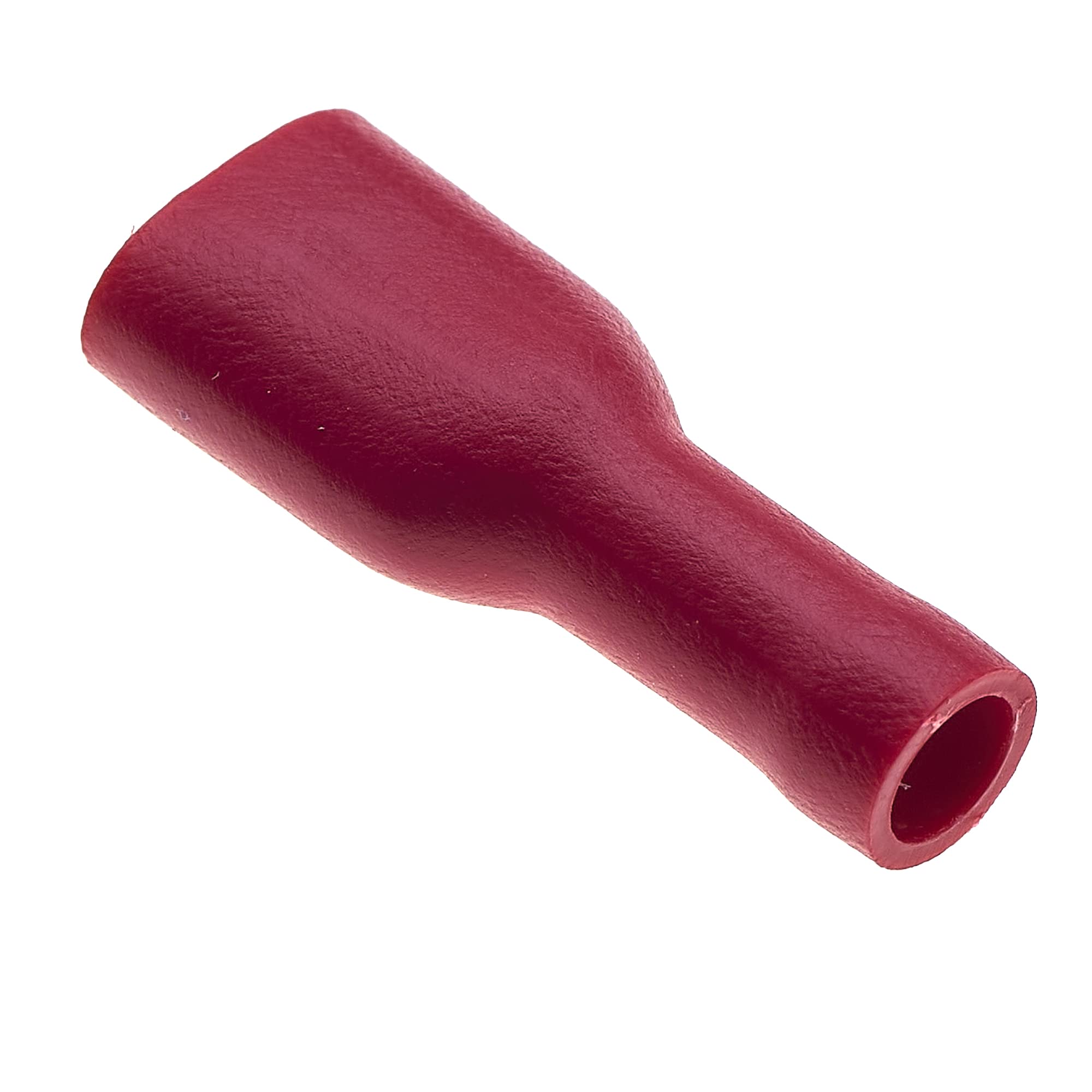 Female Push On Crimp Terminals, Pack Of 100-6.3mm, 12 Amp, 22-16 AWG, Red, Nylon Insulated Spade Connectors, Quick Electrical Disconnect Terminal For 0.5-1.5 Mm2 Wires Cables