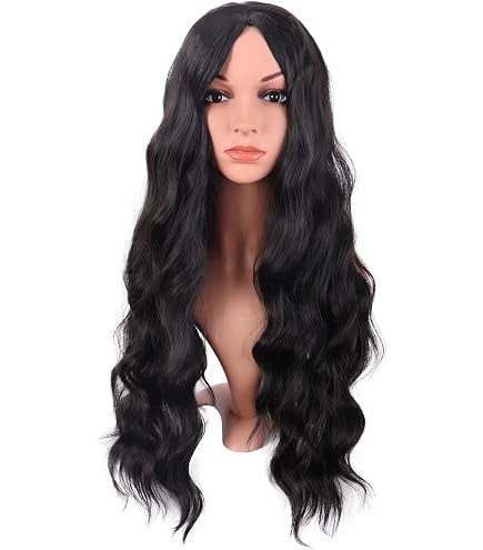 thumbnail image 2 of Healthtop Brown Wavy Long Wig - Synthetic Full Wig For Cosplay, Elf, Tauriel Costume, Party 2 of 5