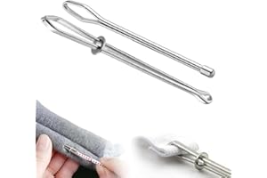 LIMVESO DIY Rope Threaders, 2025 New Metal Drawstring Threader Tool Set with Latch, Easy Rope Threader Clips Sewing Tools, Draw String Clip Replacement for Hoodies, Shorts, Pants (2pcs)