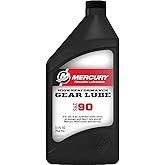 Mercury SAE 90 High Performance Gear Lube for Outboards and Sterndrives, 1 Quart - 8M0222063