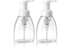 Foaming Soap Dispenser Pump-Bottle for Dr. Bronner's Castile Liquid Soap, 250ml (8.5 oz) Pack of 2
