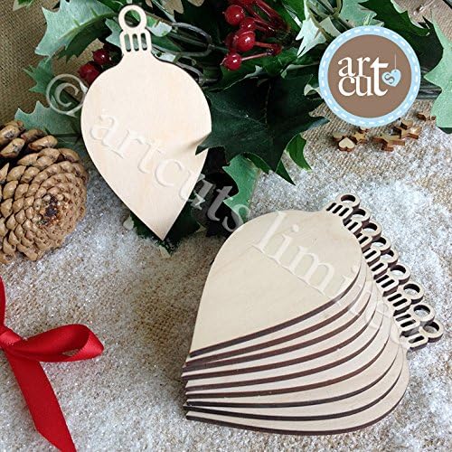 Christmas Wooden Oval Baubles