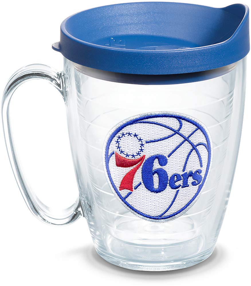 Tervis Made in USA Double Walled NBA Philadelphia 76ers Insulated Tumbler Cup Keeps Drinks Cold & Hot, 16oz Mug, Primary Logo
