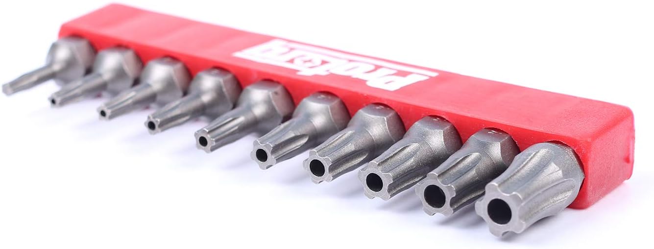 Protorq TORX PLUS IPR, Torx Plus 5-Point Tamper-Proof Security Bits (IPR 7-IPR 40), 25mm, 10 -Pieces, High Grade S2 Steel - - 