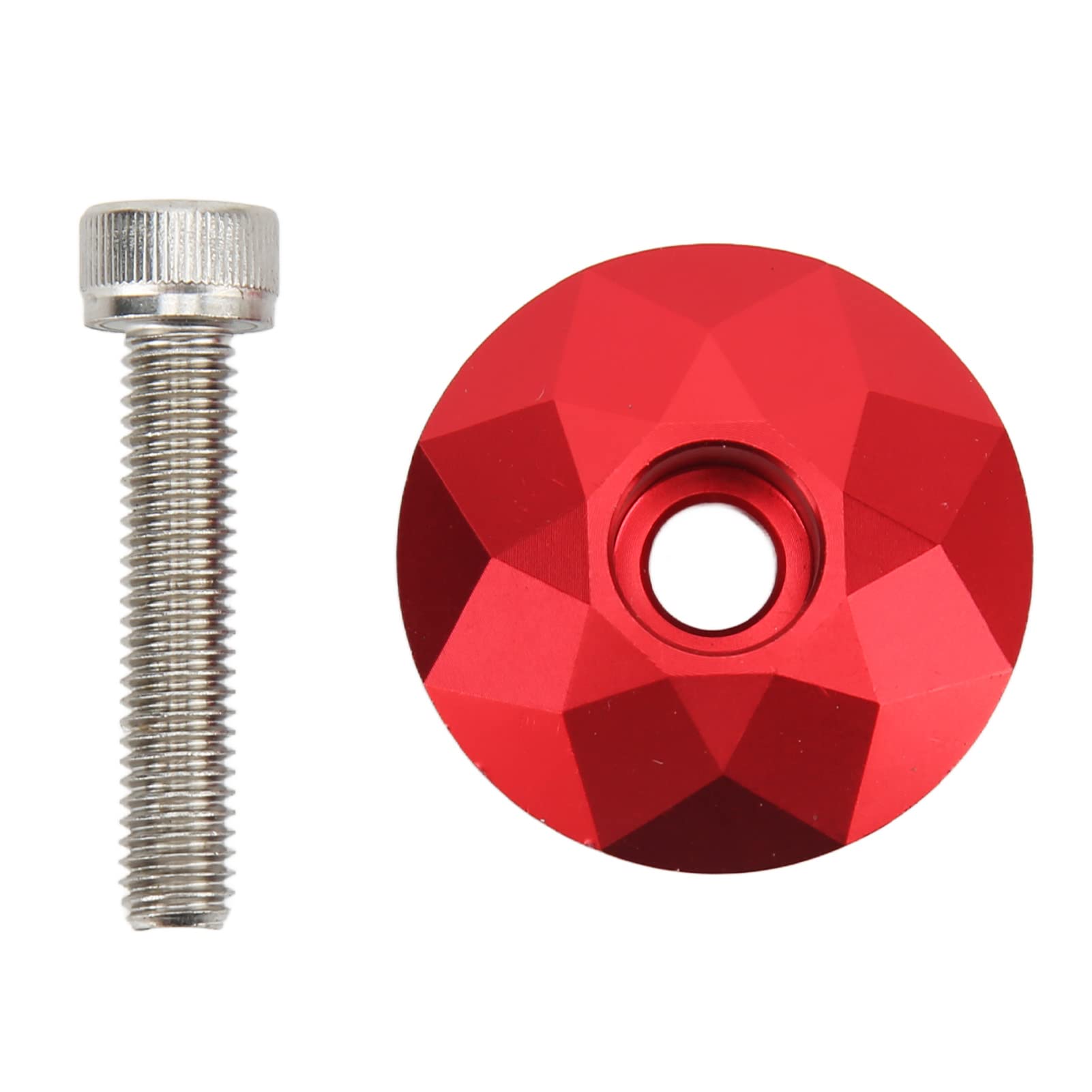 Keenso 31.8mm/1.3in Bike Headset Top Cover,Front Fork Stem Top for Bicycle Stems(Red) Bicycles and Spare Parts Bicycles and spare partsbike headset