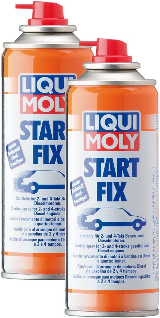 2x Liqui Moly Start Fix Booster 1085 Cold Start Spray 200 ml