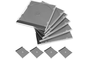 Ciieeo Disc Storage Containers 10Pcs CD Boxes Plastic for Home and Office Use