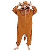 CUTTUECD Adult Animal Onesie Halloween Costume One-Piece Cosplay Suit for Women and Men