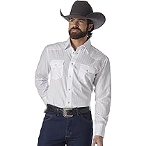 Amazon.com: Wrangler mens Sport Western Two Pocket Long Sleeve 