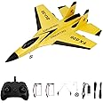 GoolRC FX620 RC Airplane, 2.4GHz Remote Control Airplane, 2 Channel RC Plane, SU-35 RC Glider EPP Aircraft Model with 3-Axis Gyro, Outdoor Flight Toys for Kids and Adults with 2 Battery (Yellow)