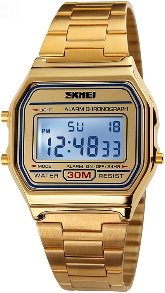 mens gold digital watch