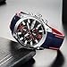 Men's Military Sports Chronograph Quartz Watch Silicone Band Luminous Dial Waterproof Watches