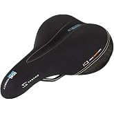 SERFAS Bike Seat Bicycle Saddle Dual Density Womens with Lycra DDL-200 | Enjoy longer rides with less sit-bone discomfort and less thigh rubbing, helping you stay comfortable and eager to ride.
