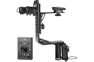 Vidpro MH-430 Motorized Pan & Tilt Gimbal Head - Complete Set Includes Joystick Cables Adapter and Carrying Case - Remote Control Pan Tilt and Rotate DLSR Camcorder Video Equipment Compatible