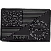 Gadsden USA Flag 1776 PVC Patch [ 3.0 X 2.0 - Hook Backing- DT7]