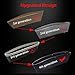 Leather Car Seat Gap Filler, Ampper Car Seat Side Console Slit Caddy Catcher Storage Box Pad Pocket Premium Quality PU Leather - (0.79 - 1.6
