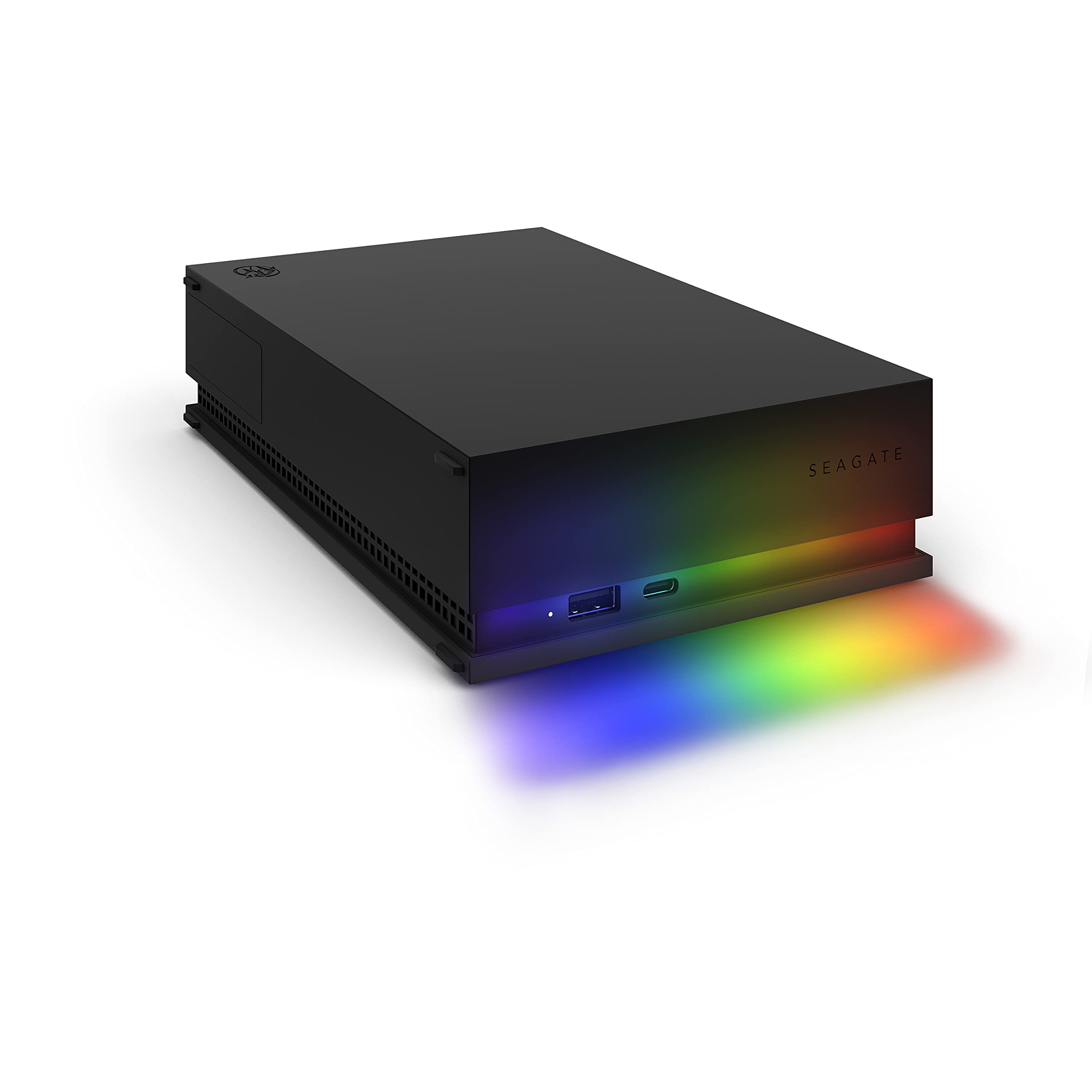 Seagate FireCuda Gaming Hub External Hard Drive HDD 8TB - USB 3.2, Customizable RGB LED lighting, Dual forward-facing USB for Desktop PC with Rescue Services (STKK8000400)