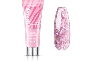 COSCELIA Poly Extension Nail Gel Builder Nail Gel Hard Gel 15ML, Poly Nail Gel Glitter Color for Nails Beauty Nail Art Design Poly Extension Nail