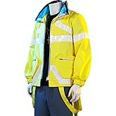 YZZAEEBO Unisex Men Fashion Punk Anime Yellow Jacket Cosplay Costume Zipper Motorcycle Coat Streetwear Halloween Outfits