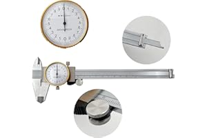 LYFJXX Dial Calipers 15 cm, 0.02 mm Accuracy Stainless Steel Vernier Caliper Imperial Caliper Shockproof Metric Measuring Tool