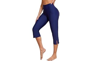 ATTRACO Womens Swim Capri Pants - Capri Swim Leggings for Women