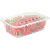 Tosnail 50 Pack 25 oz. Plastic Food Storage Containers with Lids Meal Prep Containers - Clear