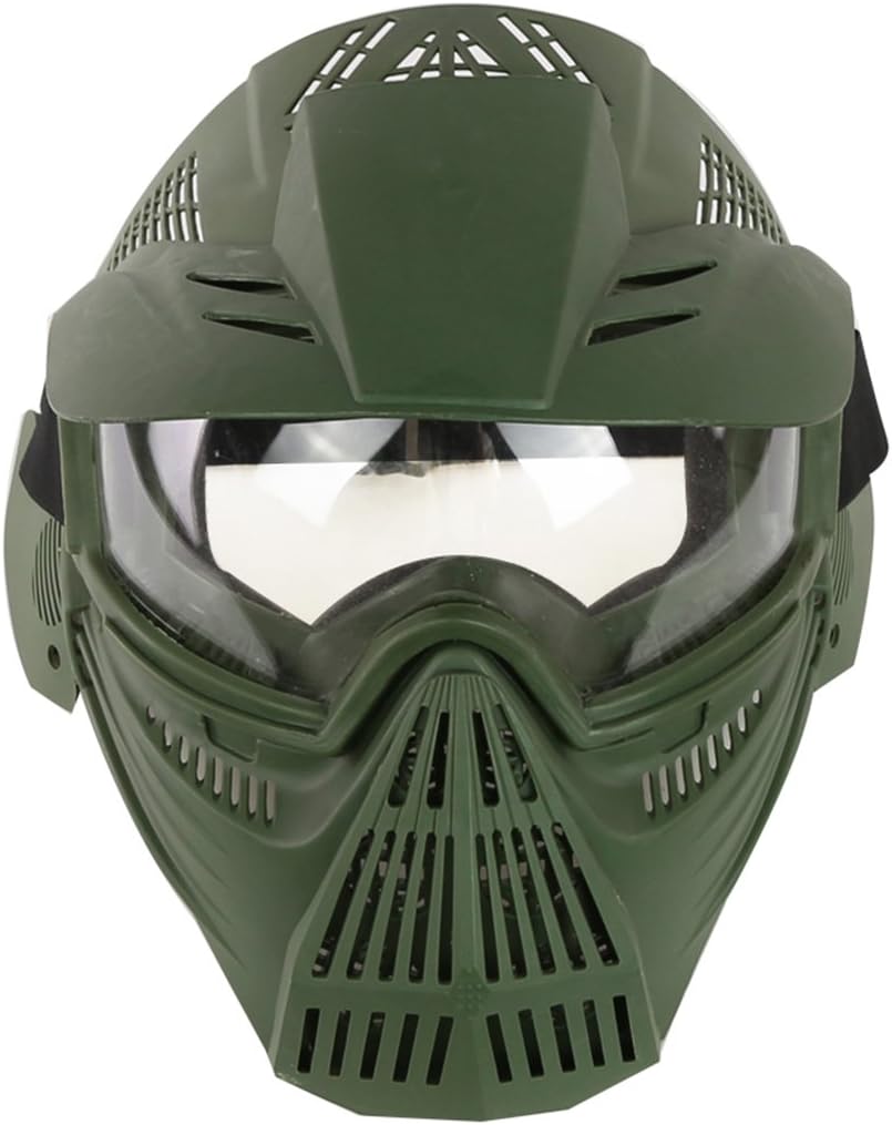 FOKOM Full Face Mask Cover with Eyeglass for CS Soft Bullet Dart Games
