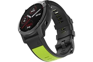 OVERSTEP Compatible with Garmin Fenix 5 Watch Band, 22mm Silicone, Green