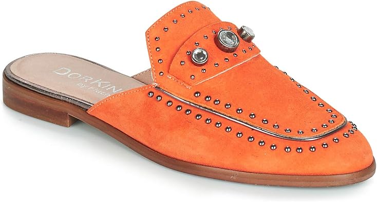 orange mules shoes